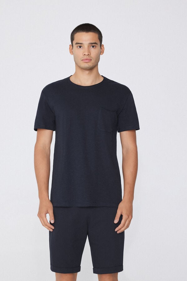 Tezenis Camiseta de Algodón con Bolsillo