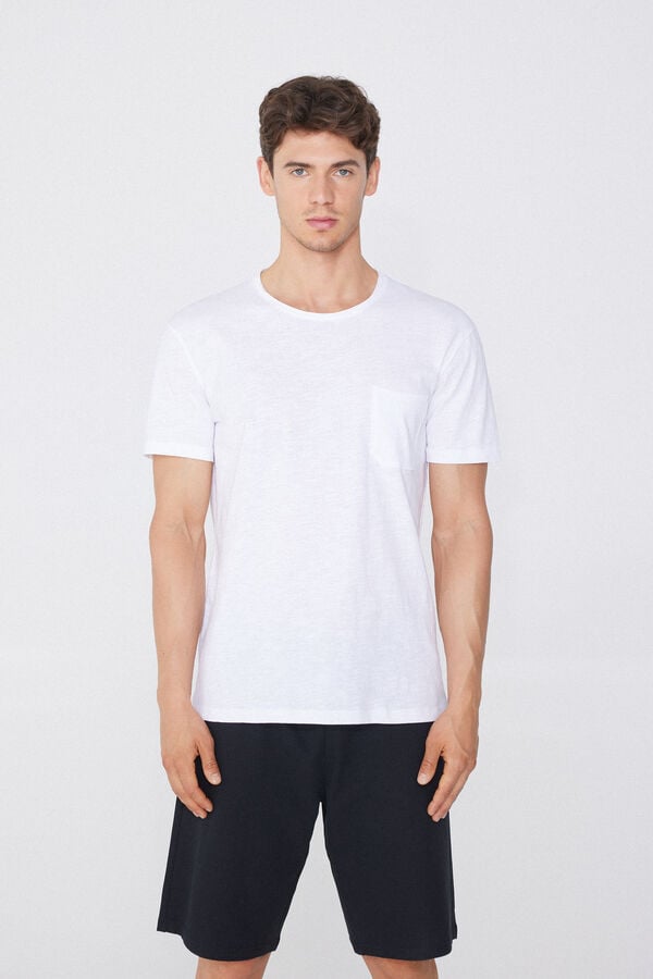 Tezenis Camiseta De Algodón Con Bolsillo