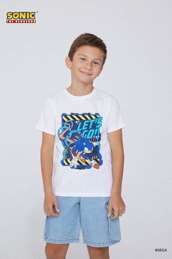 Tezenis Camiseta De Algodón Con Estampado De Sonic