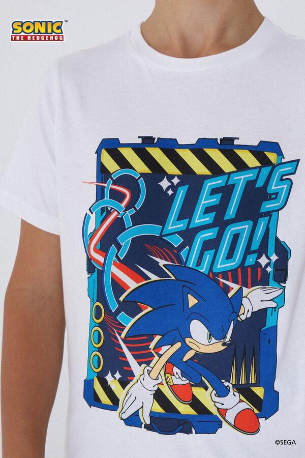 Tezenis Camiseta De Algodón Con Estampado De Sonic