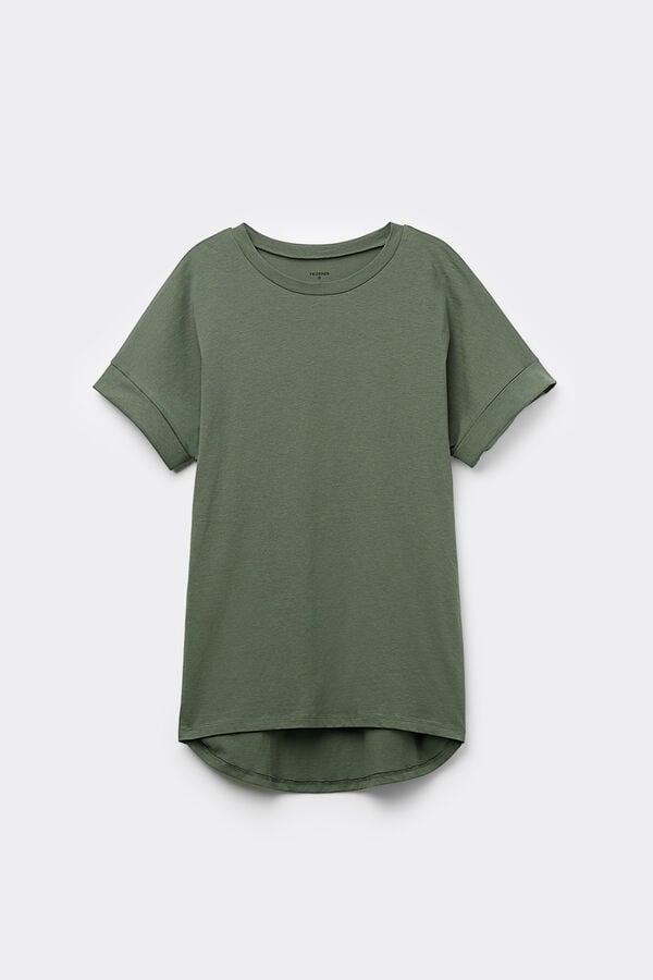 Tezenis Camiseta de Algodón con Vuelta Kimono