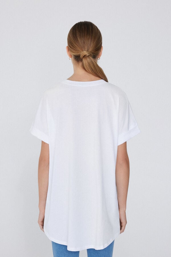 Tezenis Camiseta De Algodón Con Vuelta Kimono