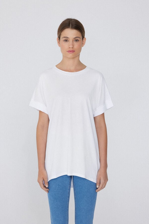 Tezenis Camiseta De Algodón Con Vuelta Kimono