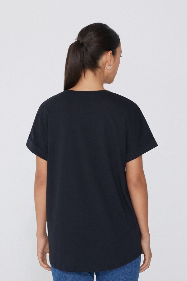 Tezenis Camiseta De Algodón Con Vuelta Kimono