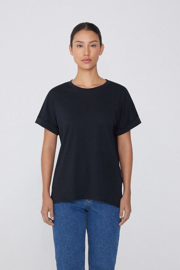 Tezenis Camiseta De Algodón Con Vuelta Kimono