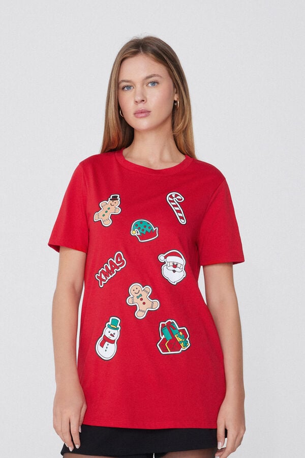 Tezenis Camiseta de Algodón de Navidad