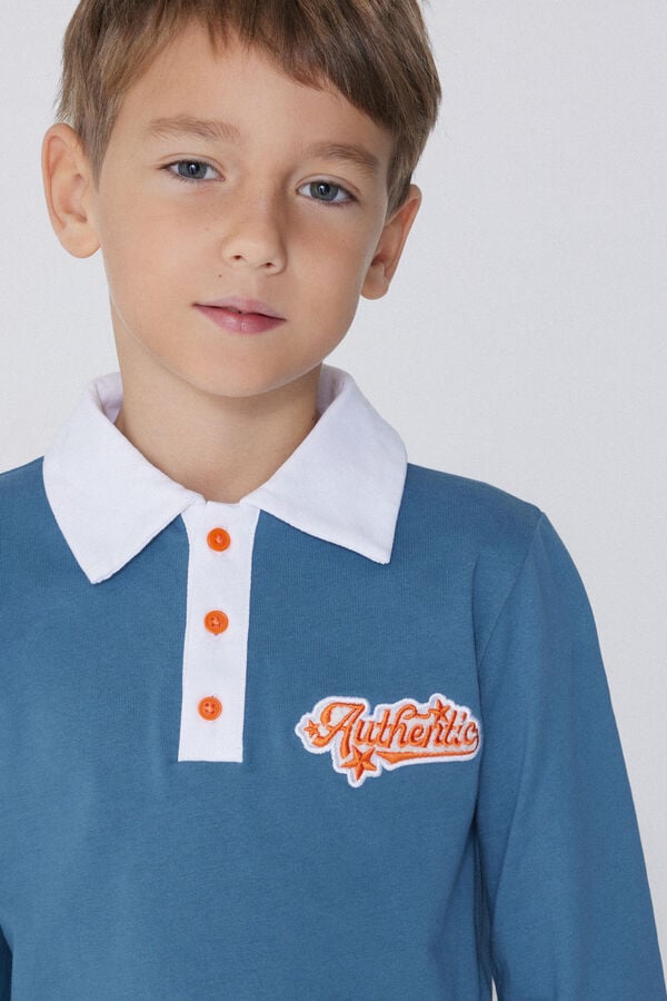 Tezenis Camiseta Estilo Polo De Manga Larga