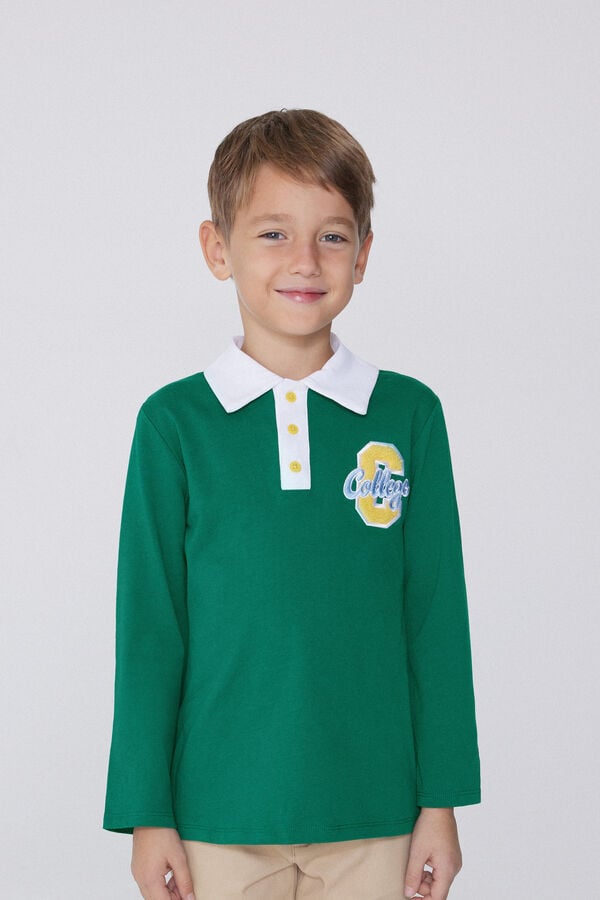 Tezenis Camiseta estilo Polo de Manga Larga