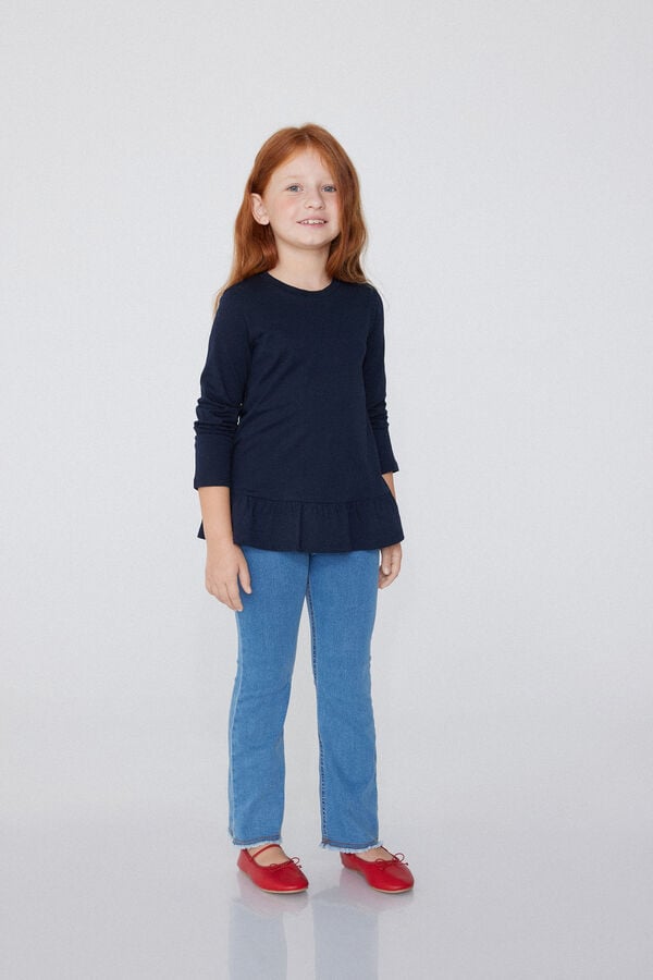 Tezenis Camiseta Manga Larga Algodón Con Volante