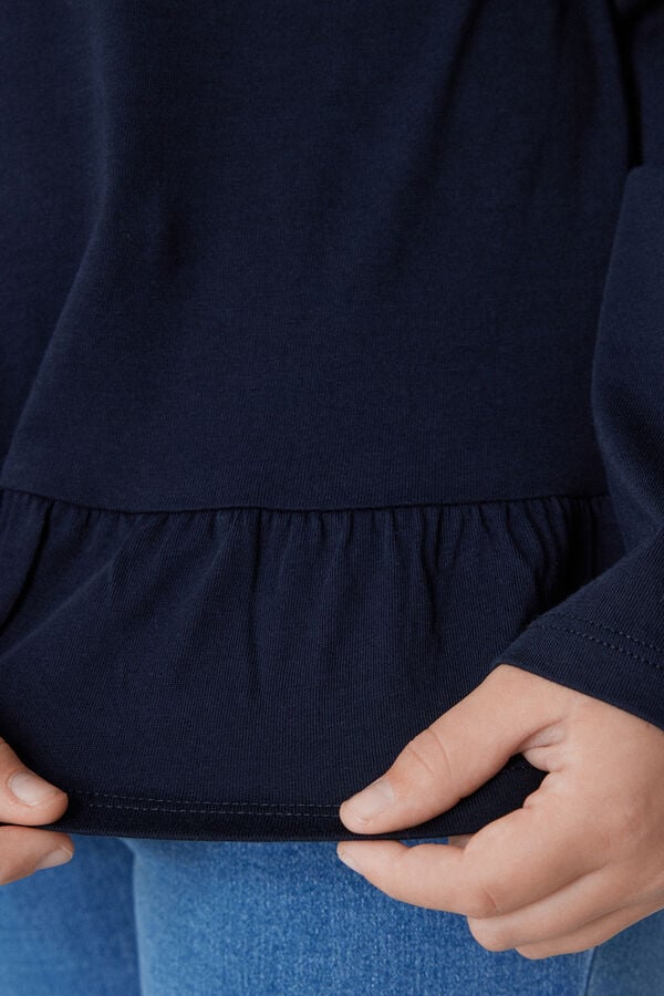 Tezenis Camiseta Manga Larga Algodón Con Volante