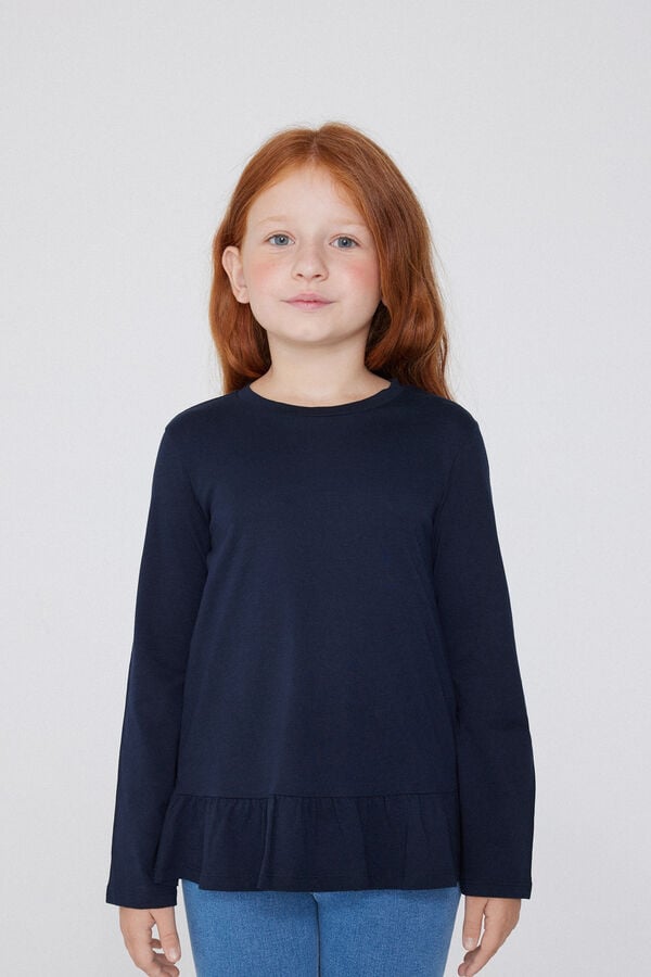 Tezenis Camiseta Manga Larga Algodón con Volante