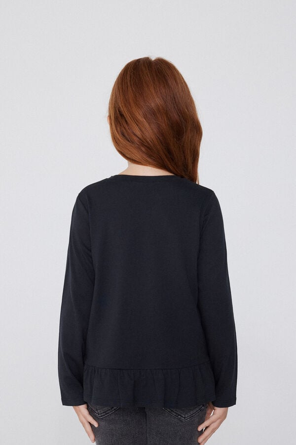 Tezenis Camiseta Manga Larga Algodón Con Volante