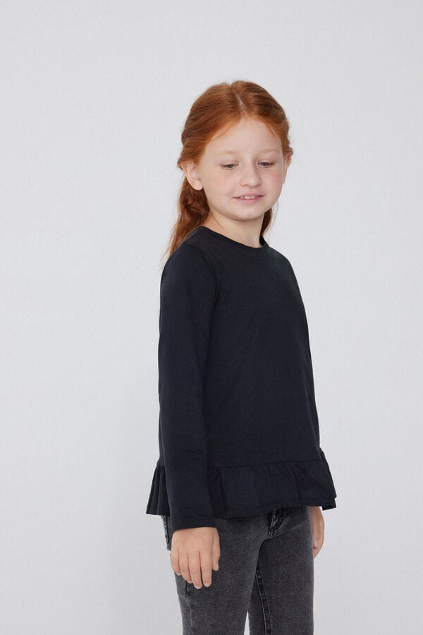 Tezenis Camiseta Manga Larga Algodón Con Volante