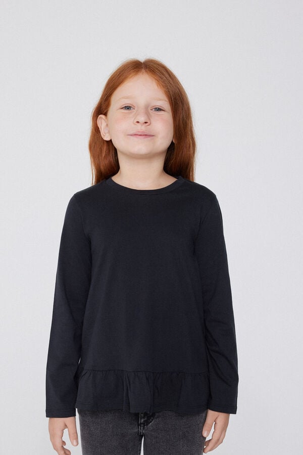 Tezenis Camiseta Manga Larga Algodón con Volante