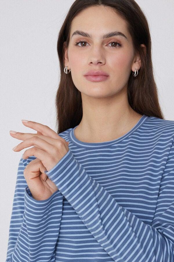 Tezenis Camiseta Manga Larga Algodón Rayas