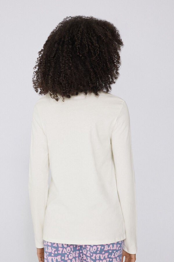 Tezenis Camiseta Manga Larga De Algodón Estampado