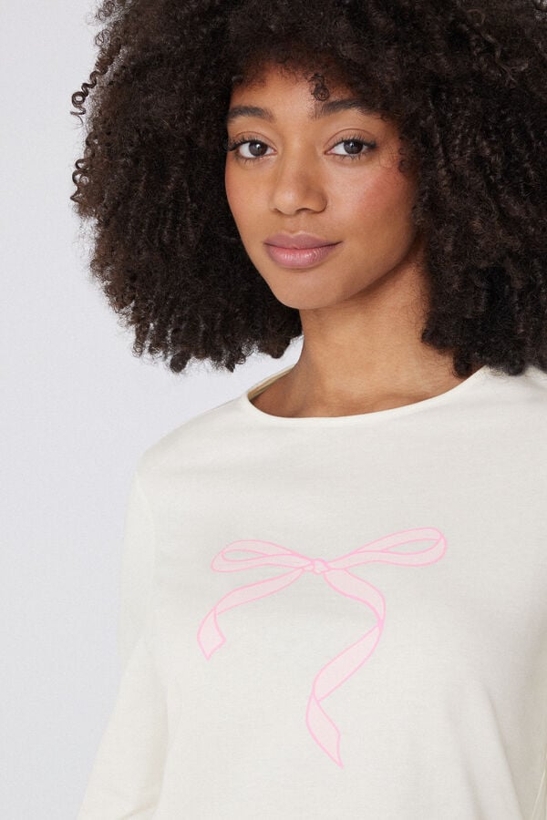 Tezenis Camiseta Manga Larga De Algodón Estampado