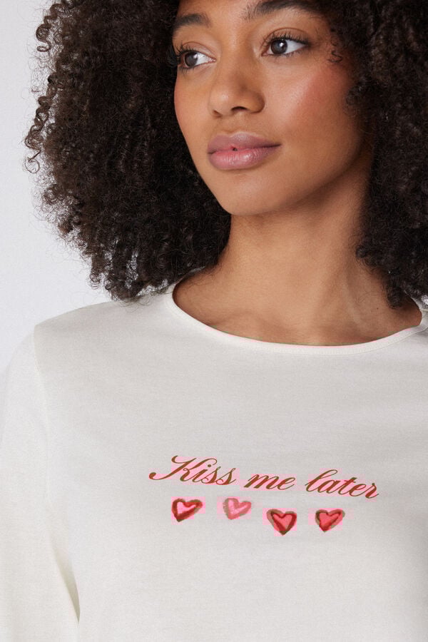 Tezenis Camiseta Manga Larga De Algodón Estampado