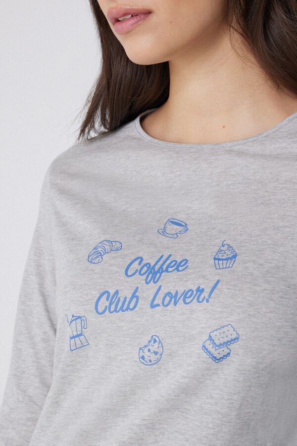 Tezenis Camiseta Manga Larga De Algodón Estampado