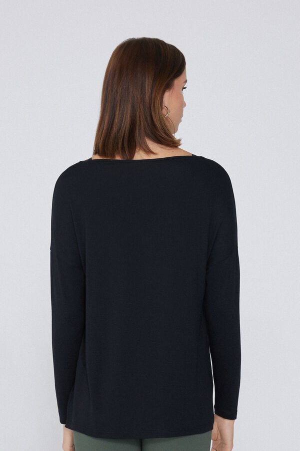 Tezenis Camiseta Manga Larga Viscosa Escote Barco