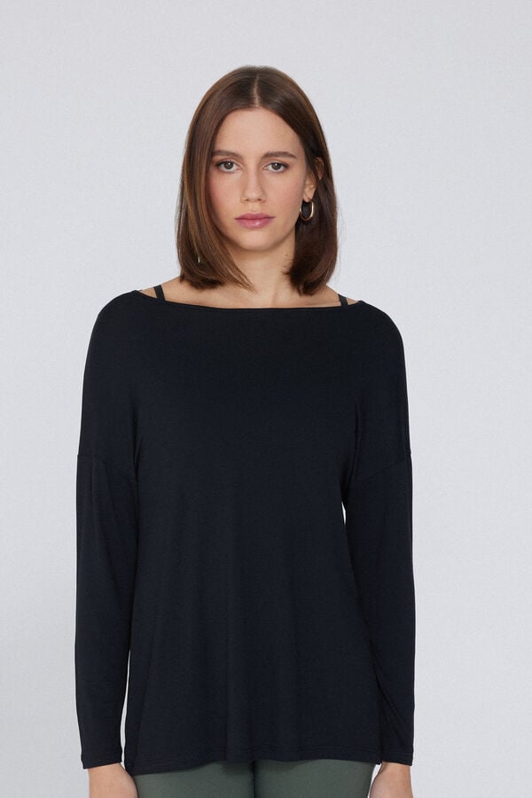 Tezenis Camiseta Manga Larga Viscosa Escote Barco