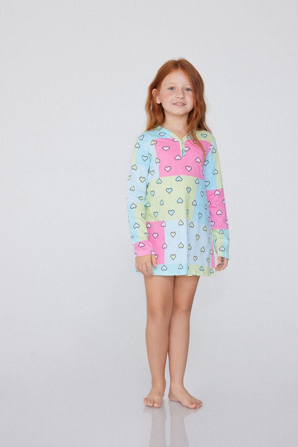 Tezenis Camisón De Algodón Con Corazones