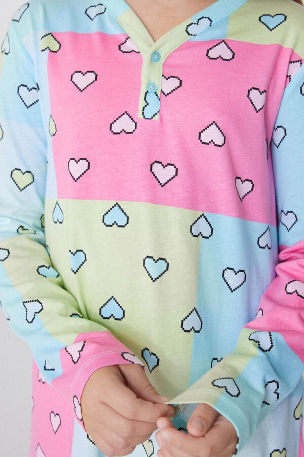 Tezenis Camisón De Algodón Con Corazones