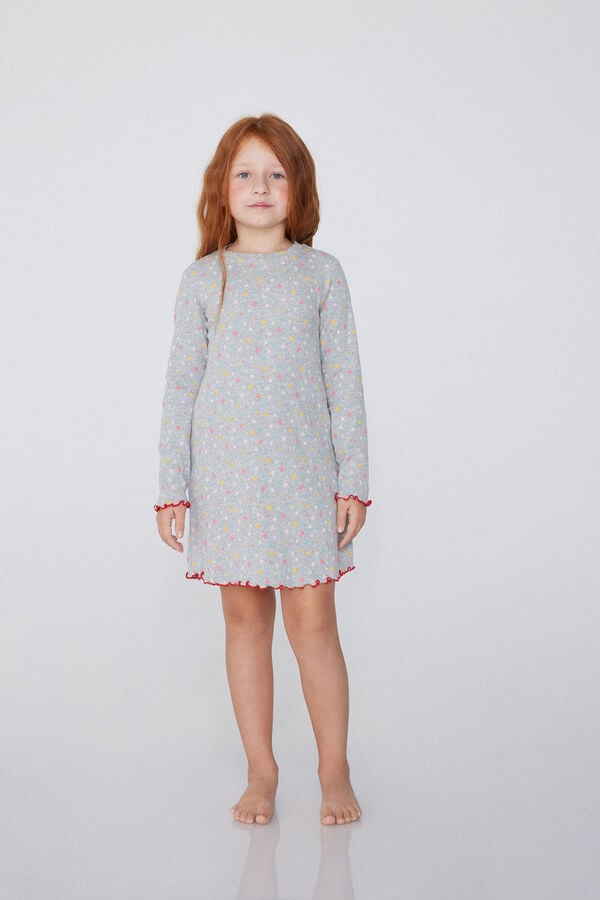 Tezenis Camisón De Algodón De Canalé