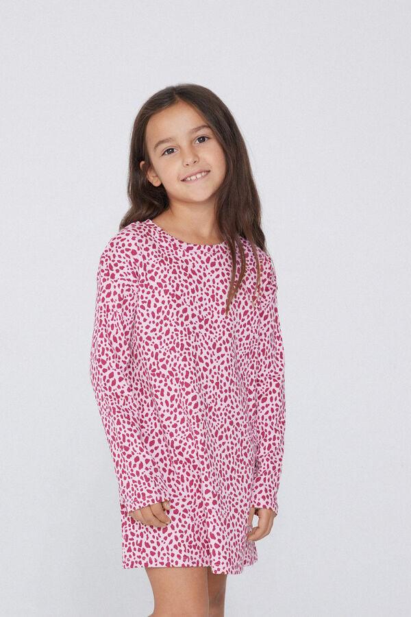 Tezenis Camisón Moteado De Manga Larga