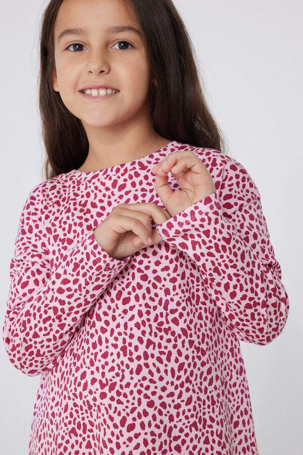 Tezenis Camisón Moteado De Manga Larga