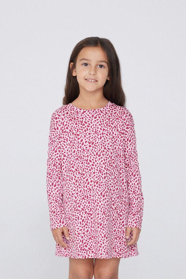 Tezenis Camisón Moteado de Manga Larga