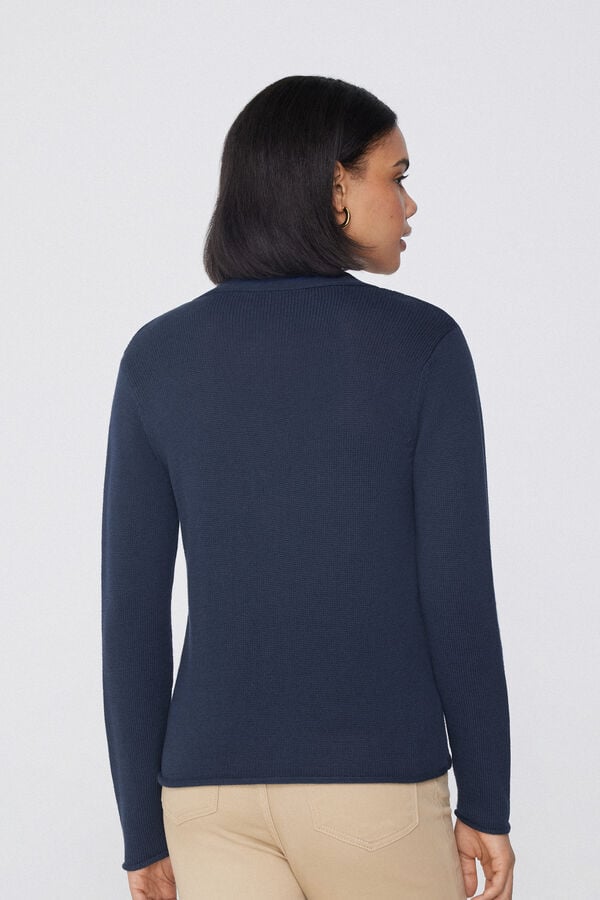 Tezenis Cárdigan Manga Larga Canalé Algodón