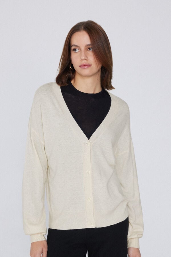 Tezenis Cárdigan Manga Larga Lana Con Botones