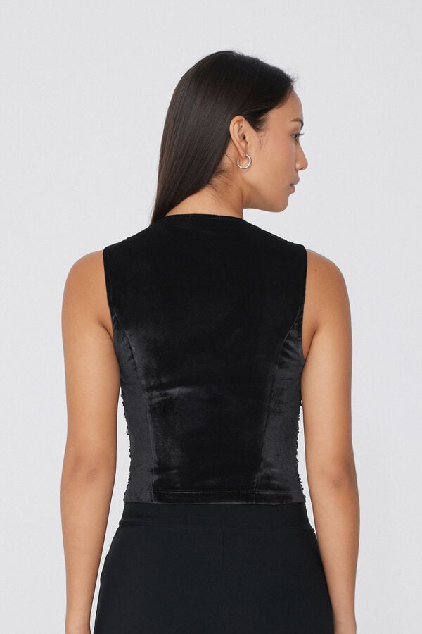 Tezenis Chaleco Terciopelo Con Lentejuelas