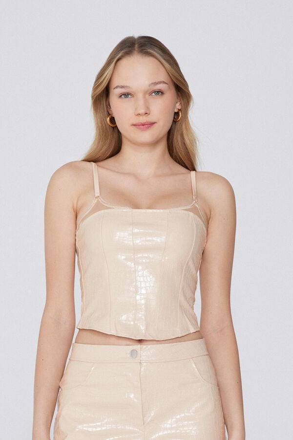 Tezenis Crop Top Cocodrilo Cremallera