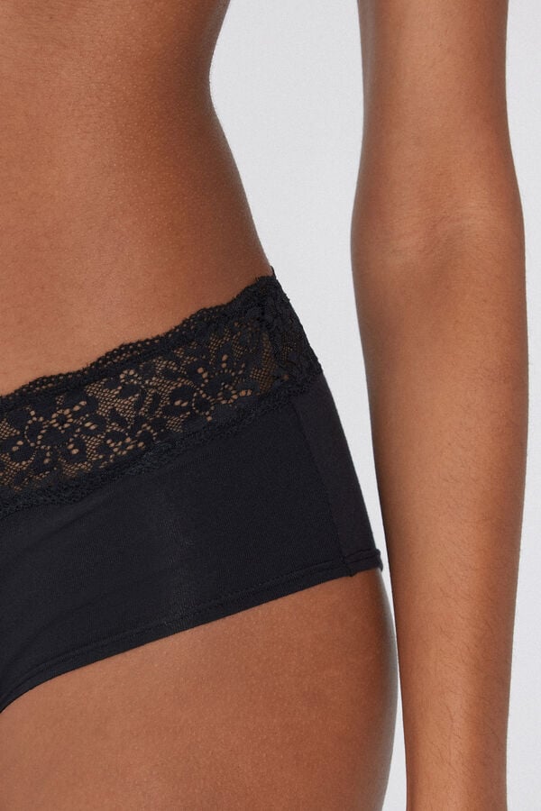 Tezenis Culotte De Algodón Y Encaje Reciclado