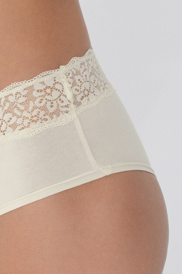 Tezenis Culotte De Algodón Y Encaje Reciclado