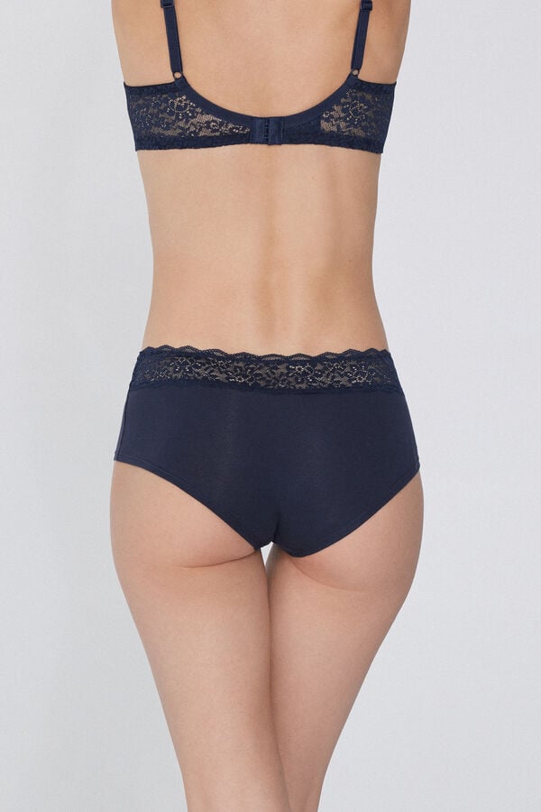 Tezenis Culotte De Algodón Y Encaje Reciclado