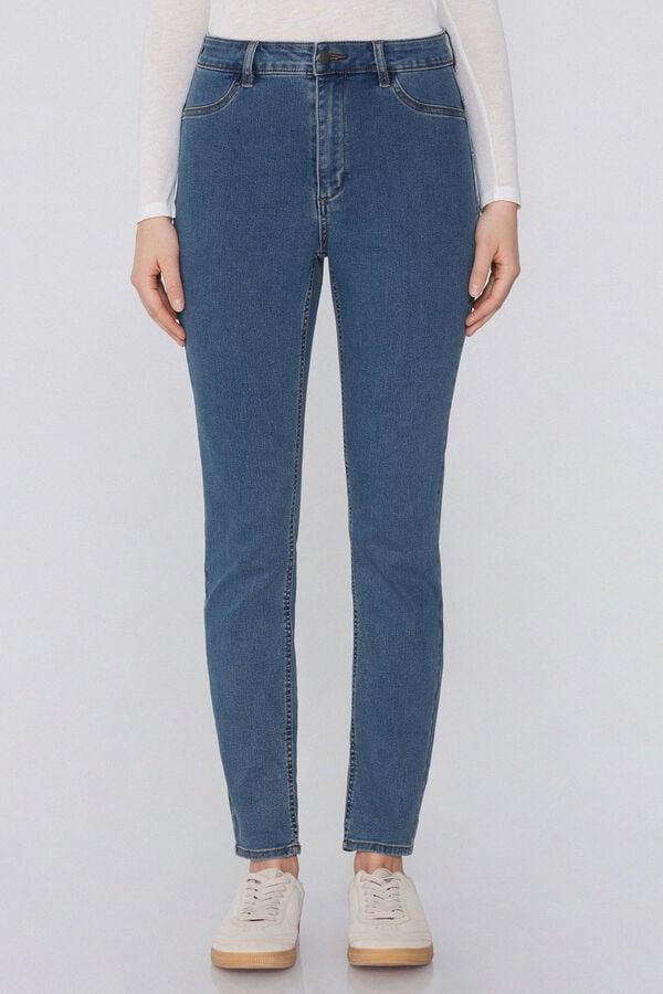 Tezenis Jeggings de Talle Alto con Efecto Push-Up