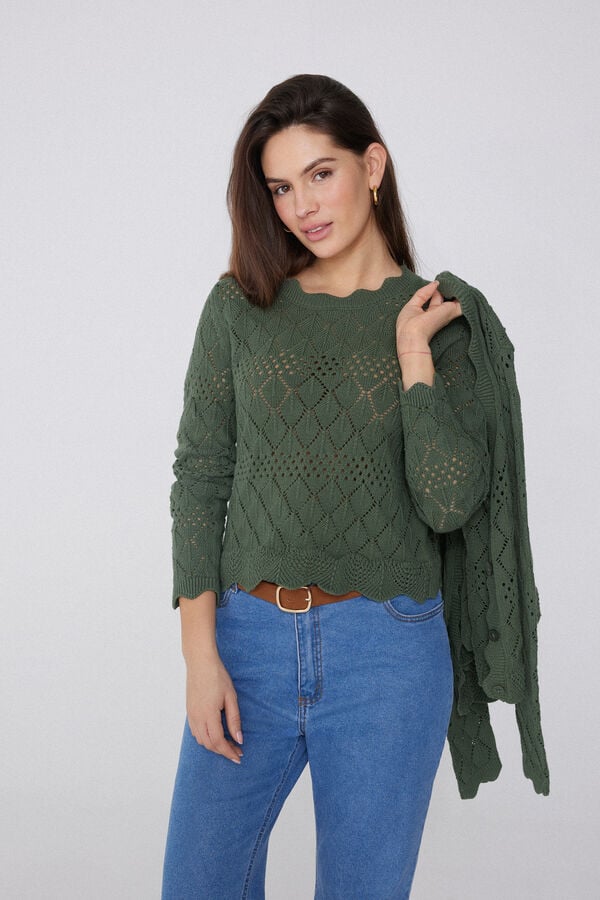 Tezenis Jersey De Manga Larga Perforado De Crochet