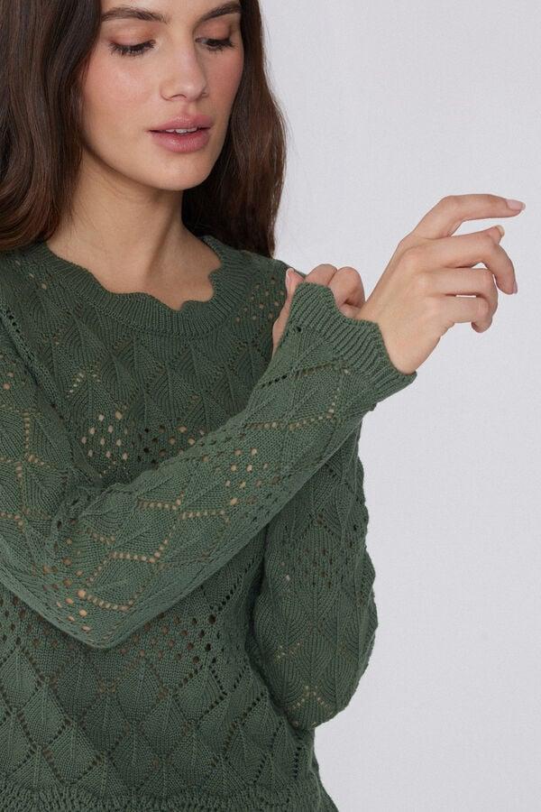 Tezenis Jersey De Manga Larga Perforado De Crochet