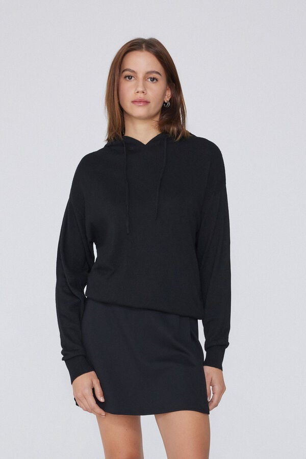 Tezenis Jersey Grueso Con Lana Y Capucha