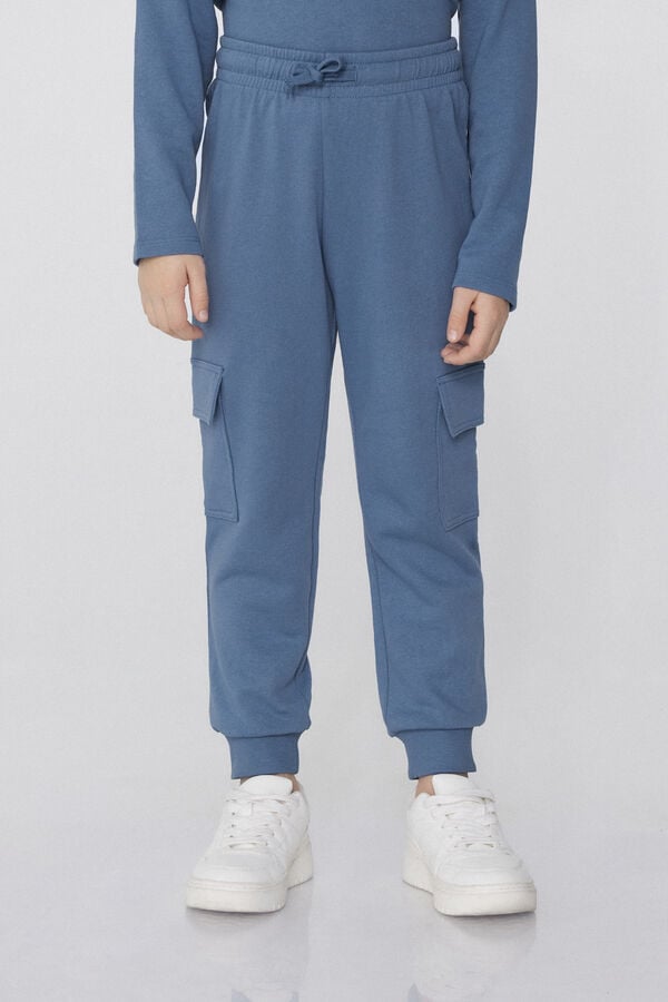 Tezenis Jogger Cargo de Felpa para Niño