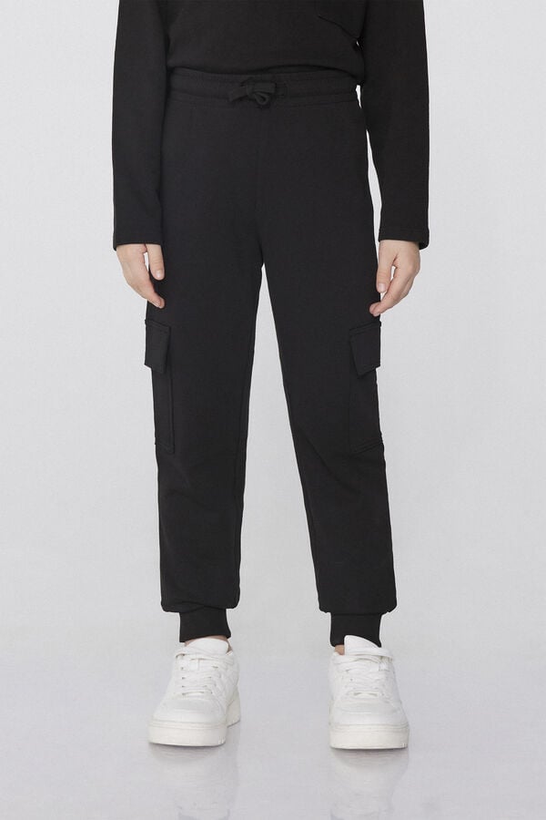 Tezenis Jogger Cargo de Felpa para Niño