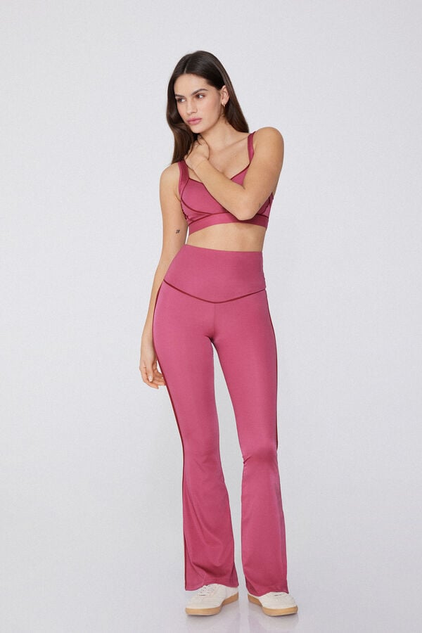 Tezenis Leggings Flare Microfibra Con Ribete
