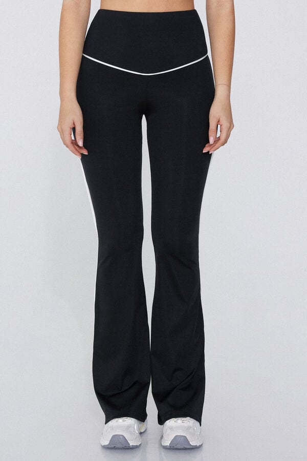 Tezenis Leggings Flare Microfibra con Ribete