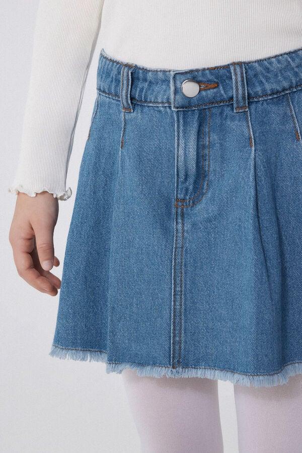 Tezenis Minifalda Denim Con Pinzas