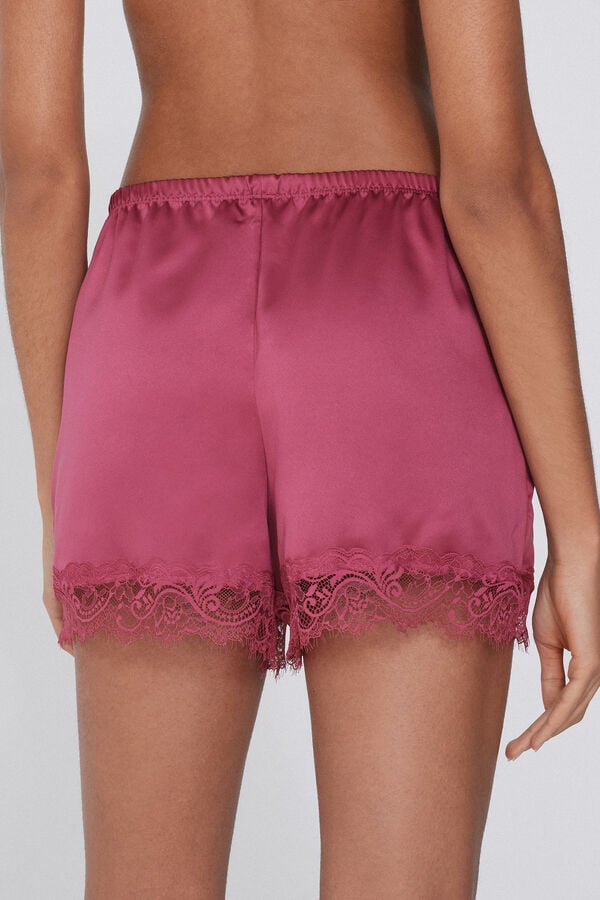 Tezenis Pantalón Corto De Raso Y Encaje