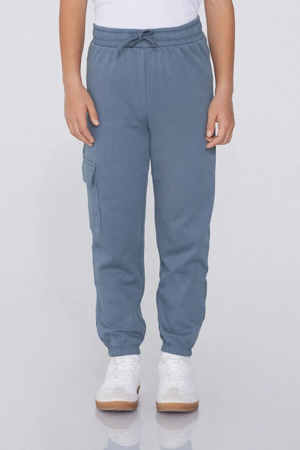 Tezenis Pantalón Largo Cargo de Felpa para Niño