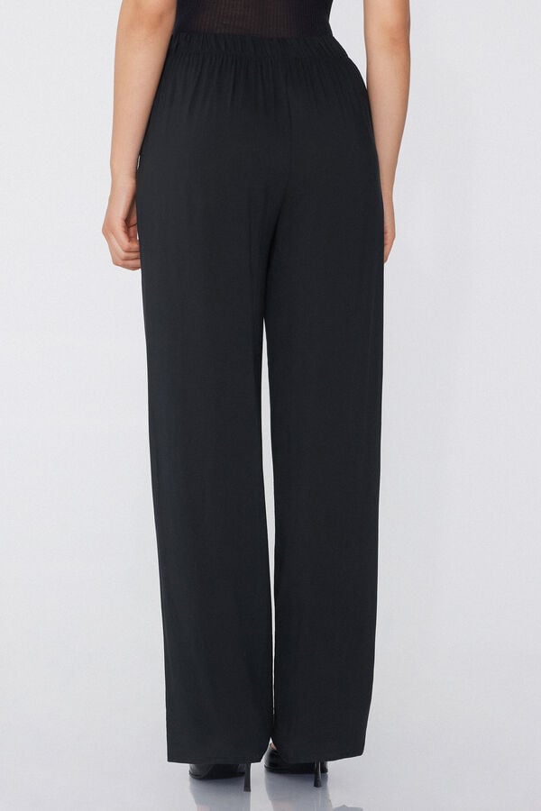 Tezenis Pantalón Largo Recto De Tela De Viscosa